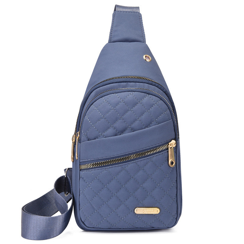 Sac en nylon pour femme, sac à bandoulière tendance en forme de losange