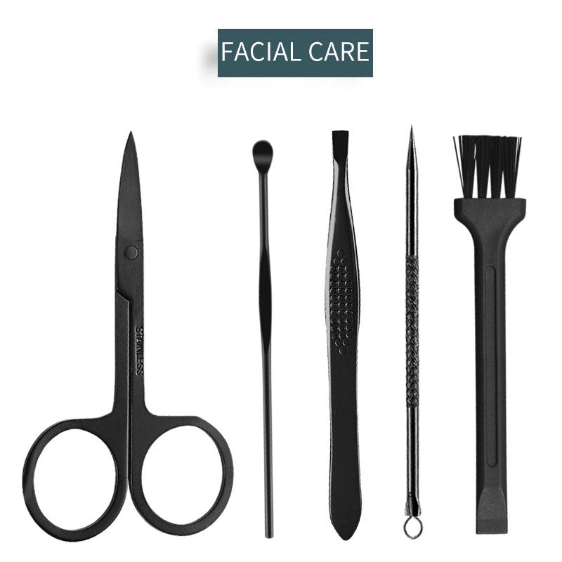 Trousse de manucure et pédicure 16 pièces – Coupe-ongles, ciseaux, cure-oreilles et accessoires de soin avec étui