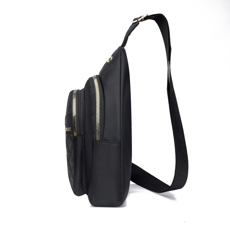 Sac en nylon pour femme, sac à bandoulière tendance en forme de losange
