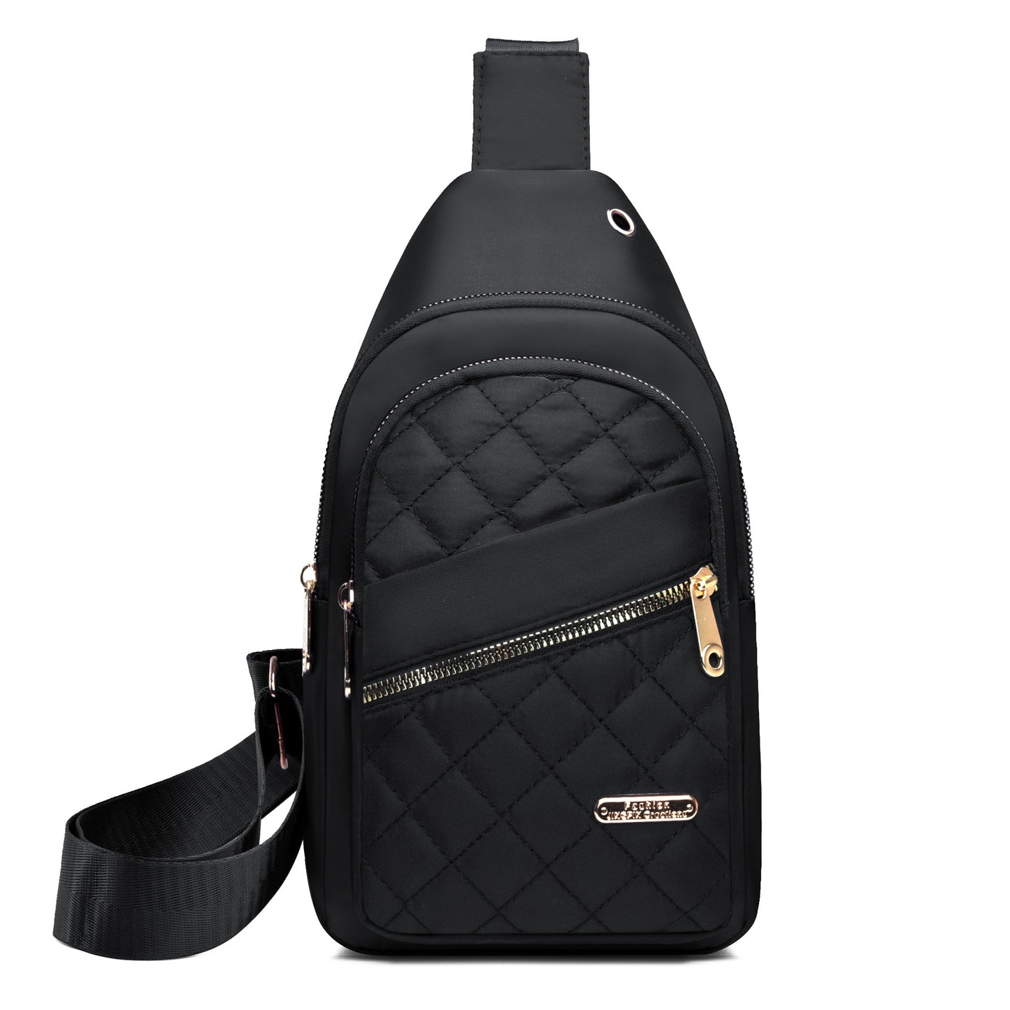 Sac en nylon pour femme, sac à bandoulière tendance en forme de losange