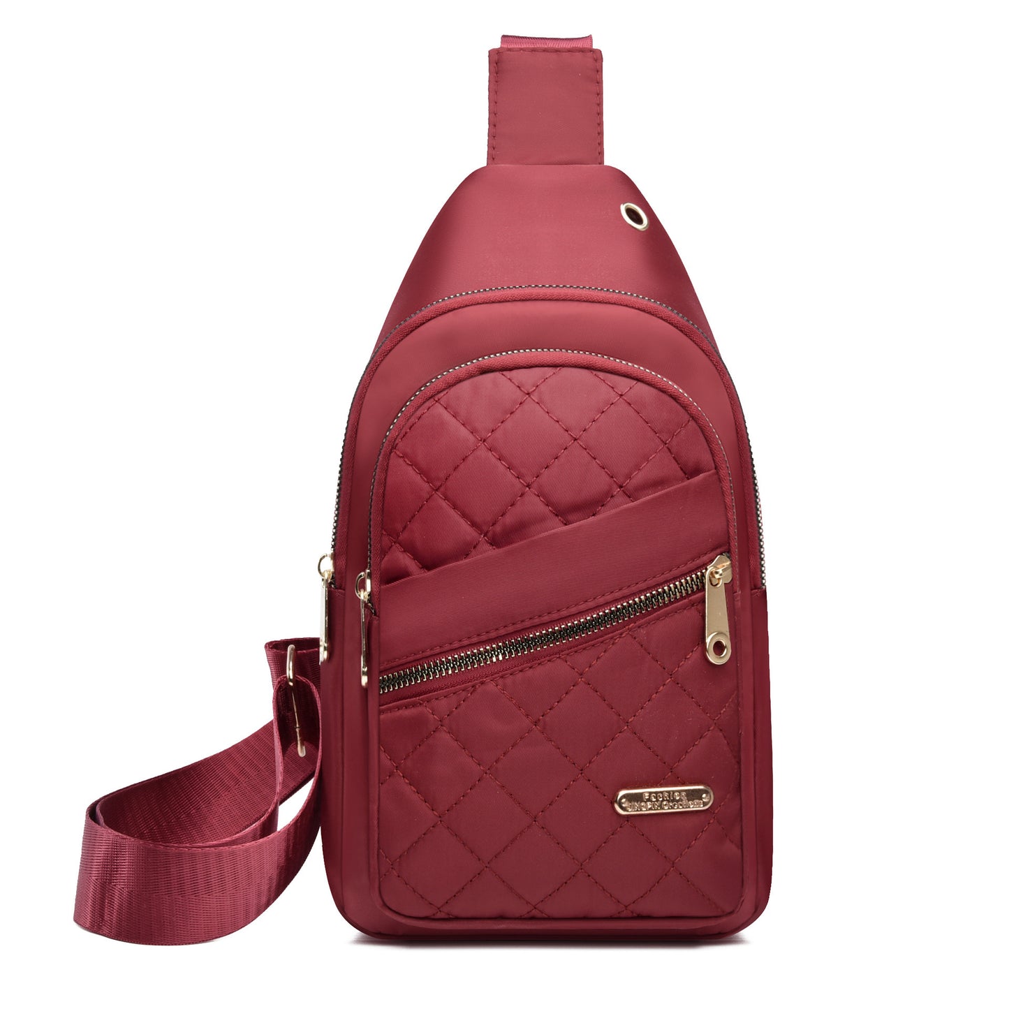 Sac en nylon pour femme, sac à bandoulière tendance en forme de losange
