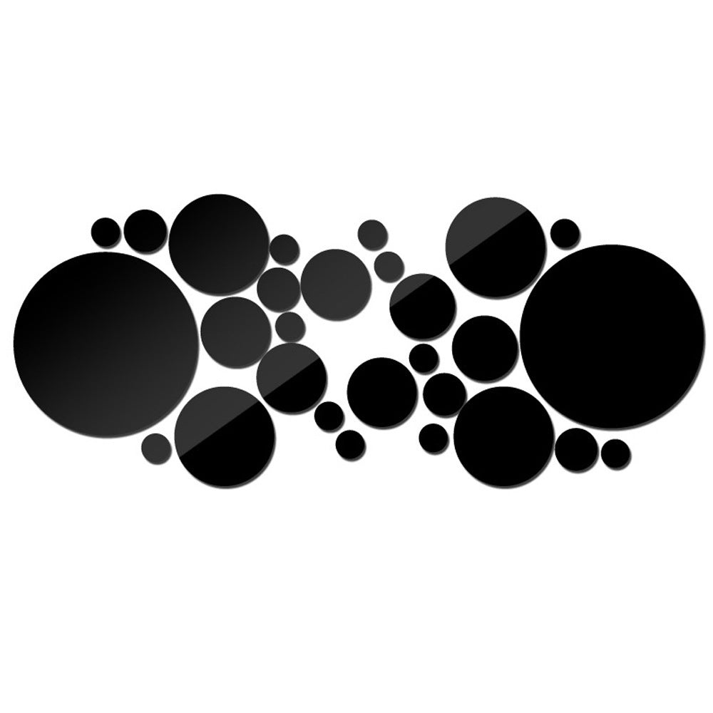 Autocollant miroir grand et petit cercle décoration murale