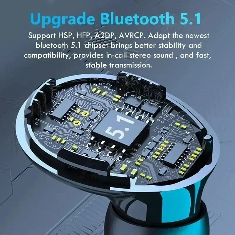 Nouveau Produit Modèle Privé Sans Fil Bluetooth Écouteurs TWS Grand Écran Intelligent Affichage Numérique Dans L'oreille Respirant Lumière