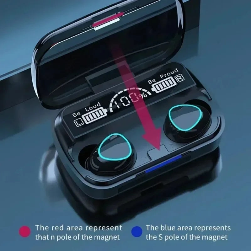 Nouveau Produit Modèle Privé Sans Fil Bluetooth Écouteurs TWS Grand Écran Intelligent Affichage Numérique Dans L'oreille Respirant Lumière