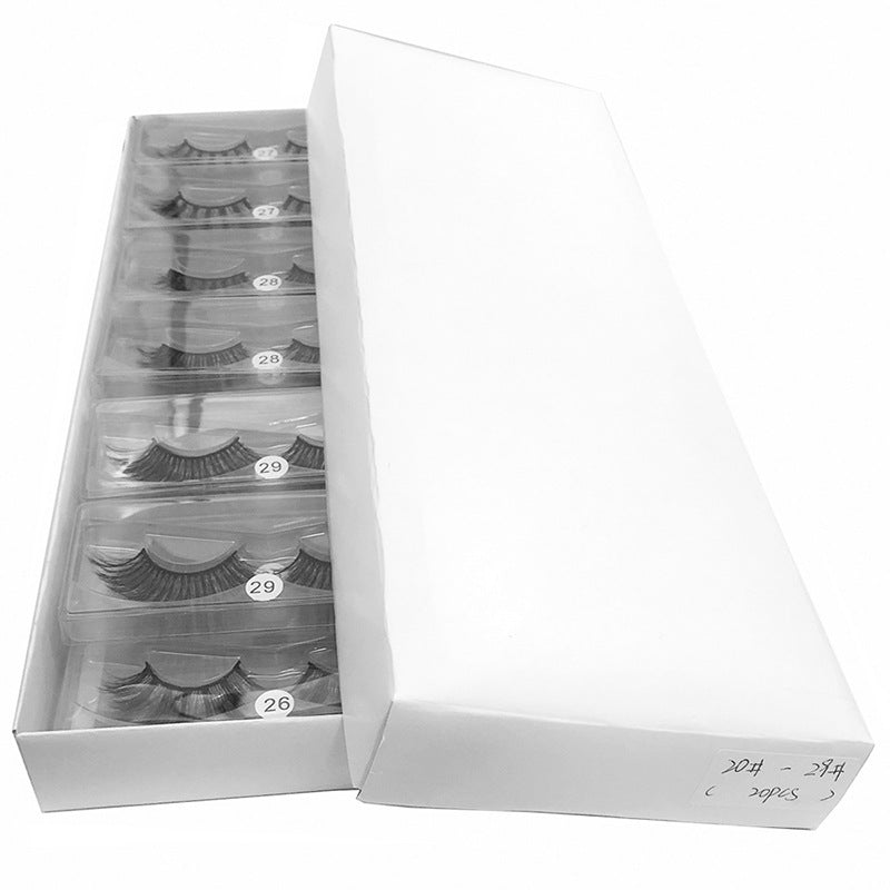 Ensemble de cils en fibres naturelles de type croisé