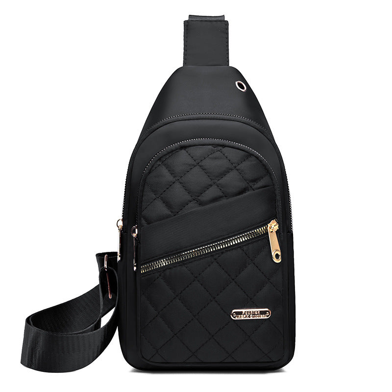 Sac en nylon pour femme, sac à bandoulière tendance en forme de losange