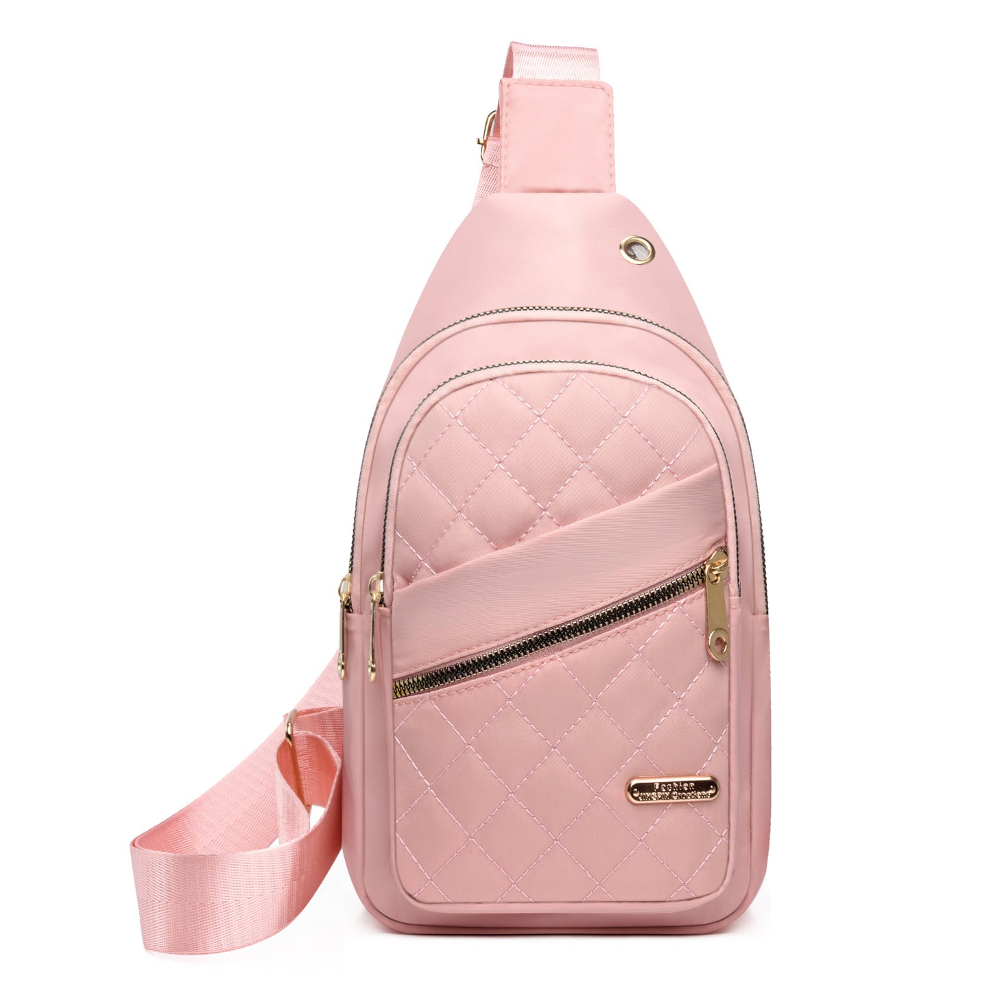 Sac en nylon pour femme, sac à bandoulière tendance en forme de losange