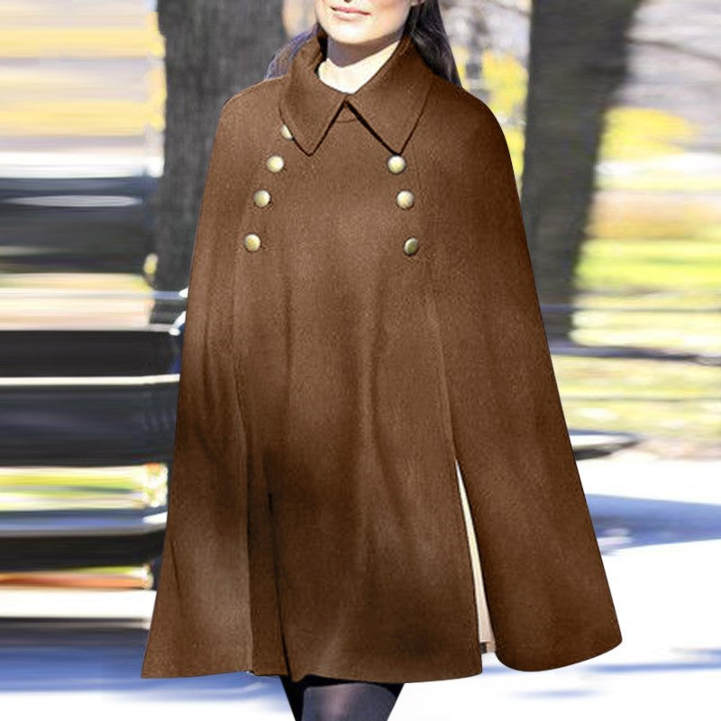 Manteau de châle d'hiver en laine de qualité