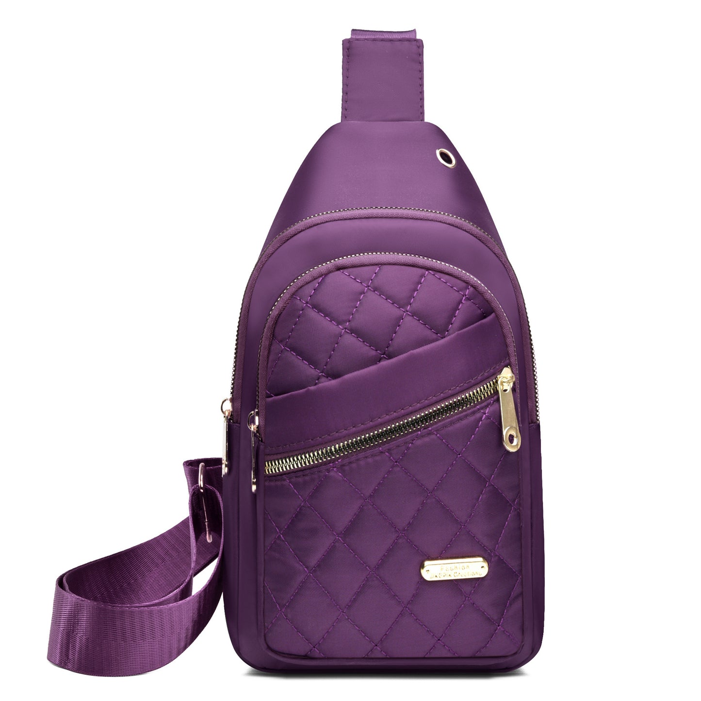 Sac en nylon pour femme, sac à bandoulière tendance en forme de losange