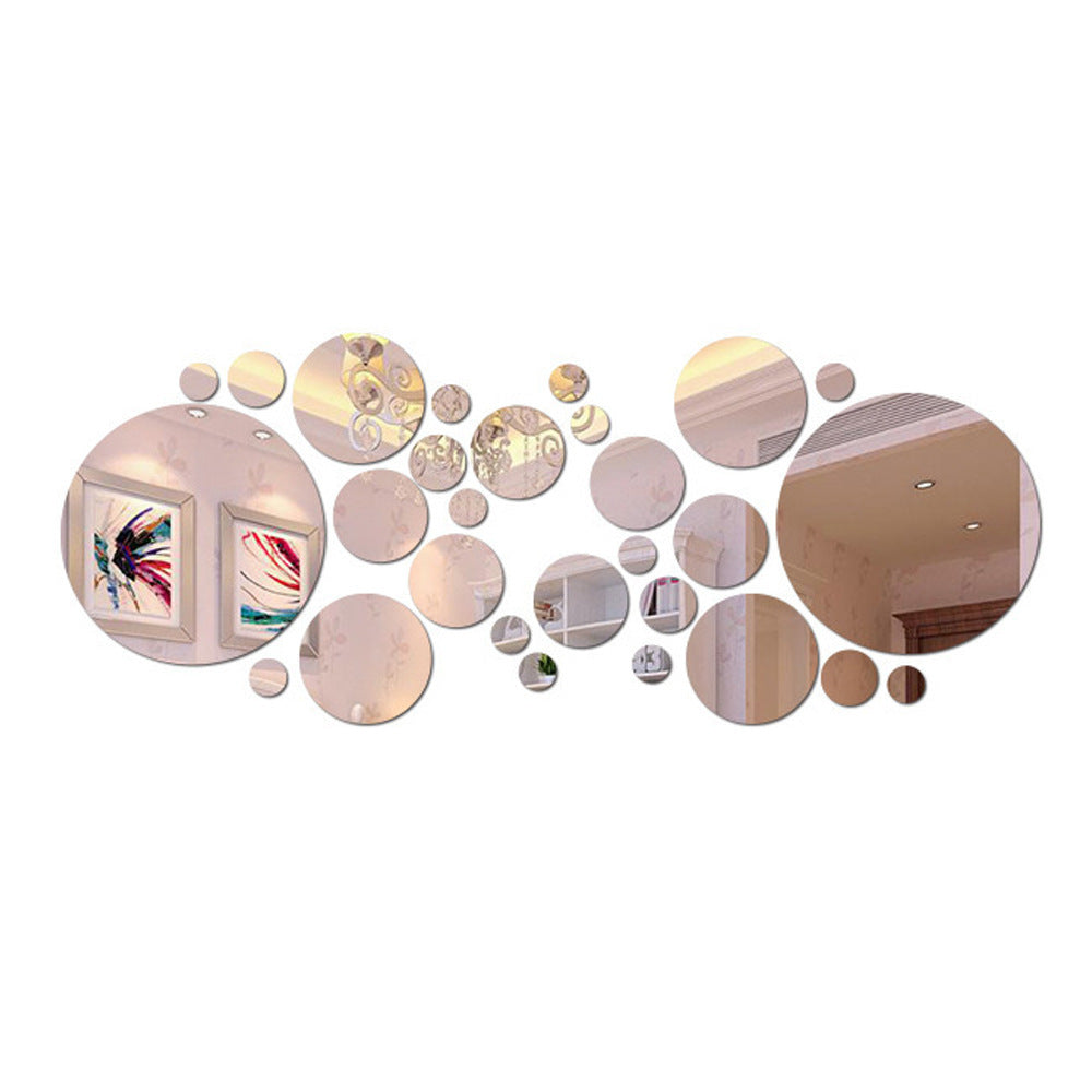 Autocollant miroir grand et petit cercle décoration murale