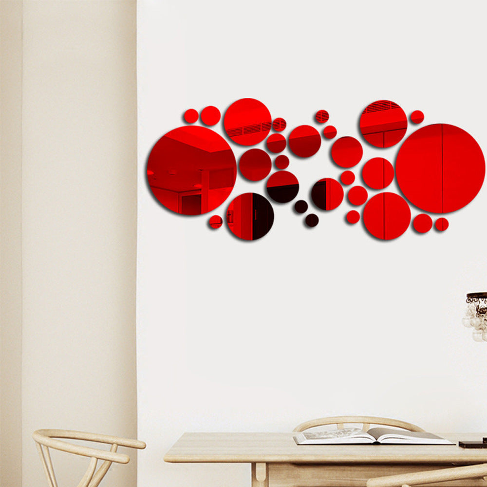 Autocollant miroir grand et petit cercle décoration murale