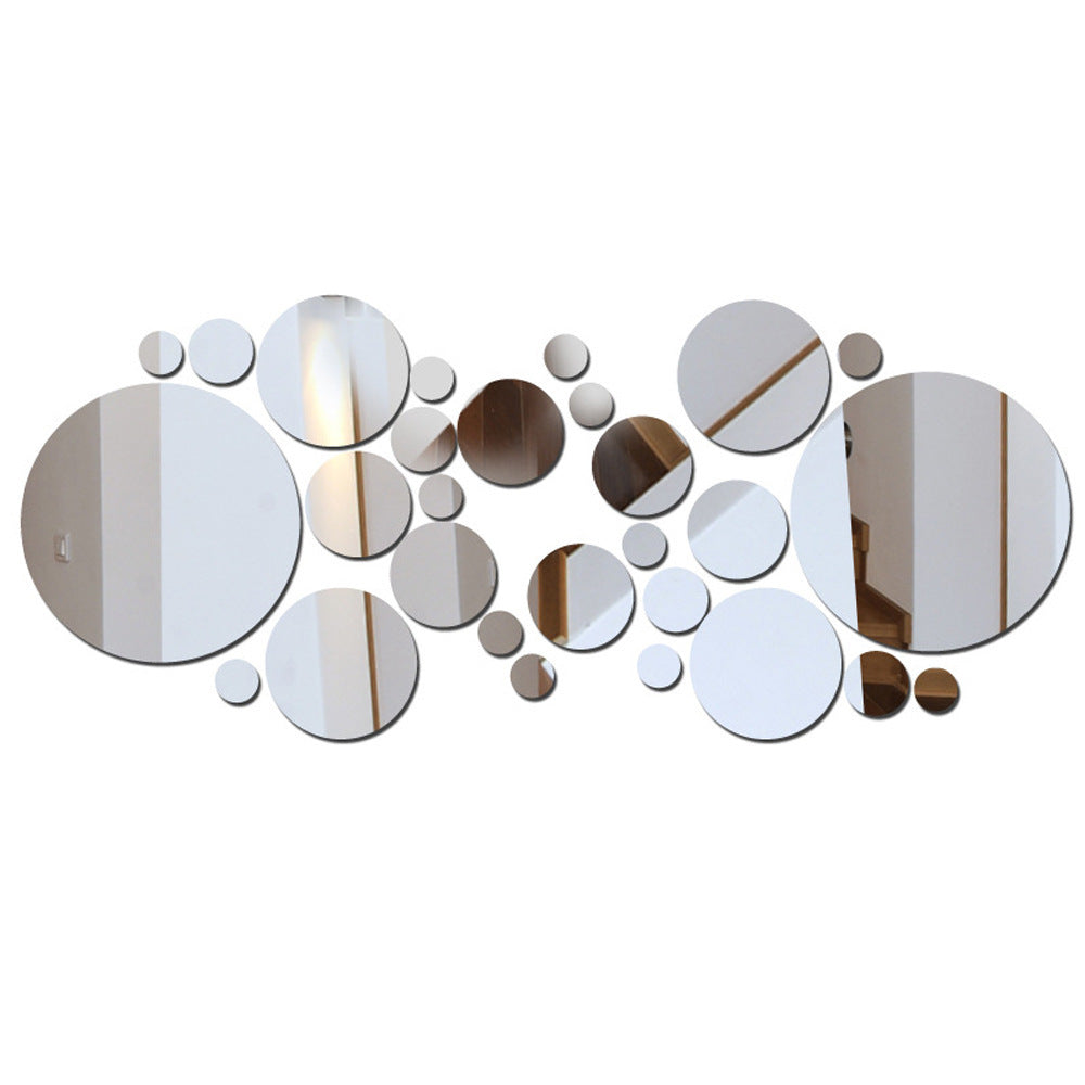 Autocollant miroir grand et petit cercle décoration murale