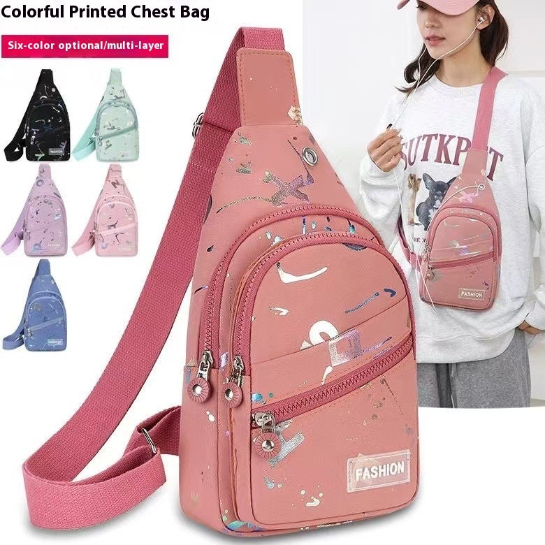 Sac à dos à bandoulière pour femme en tissu