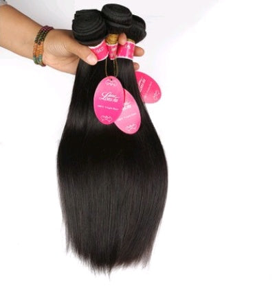 Extension de cheveux en cheveux humains, cheveux lisses et ondulés, couleur naturelle
