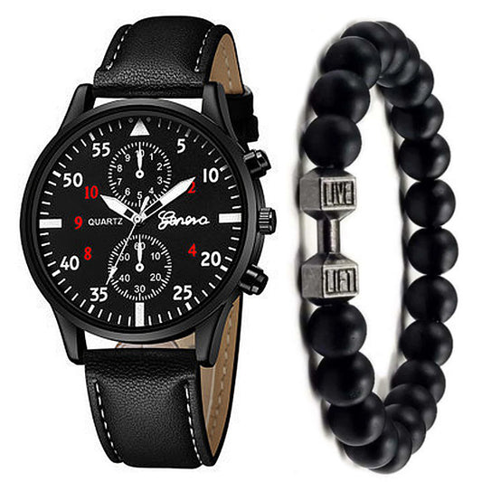 Hommes Montre Mode Quartz Bracelet Bracelet Set