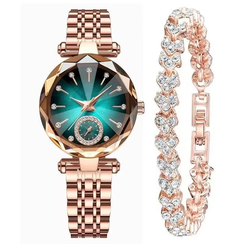 Montre Simple À Quartz Simple Femme Avec Diamant