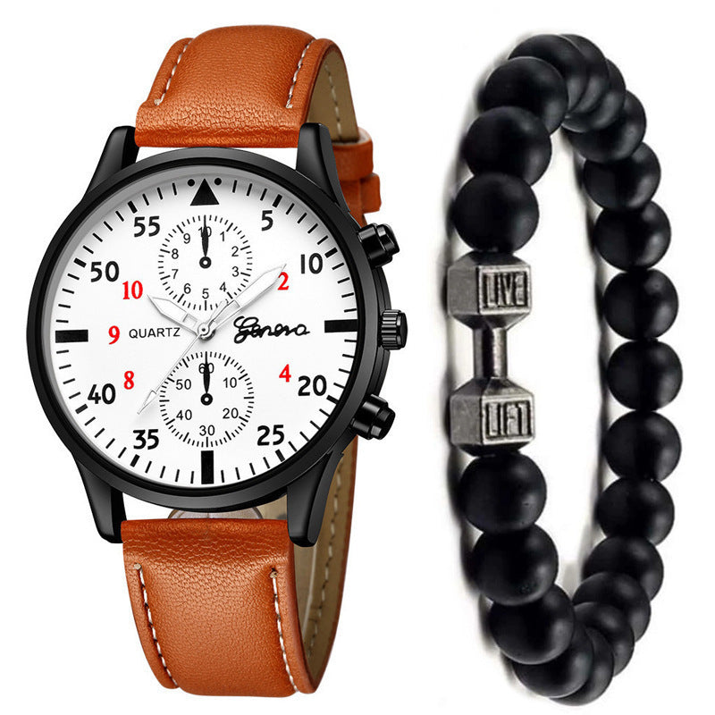 Hommes Montre Mode Quartz Bracelet Bracelet Set