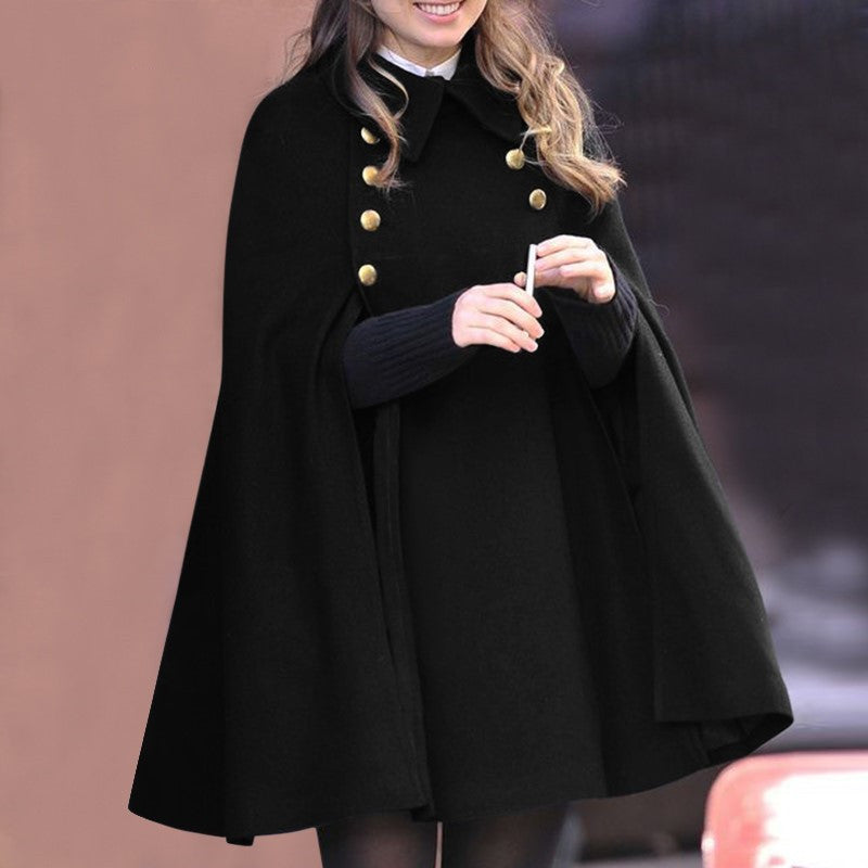 Manteau de châle d'hiver en laine  de qualité