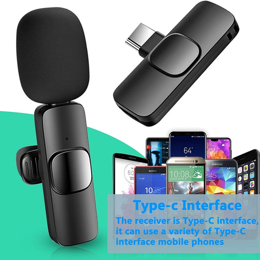Microphone à revers Lavalier sans fil pour iPhone IPad Professionnel Clip sans fil Micro-Condenseur omnidirectionnel sans fil Enregistrement Mic pour Interview Vidéo Podcast Vlog YouTube