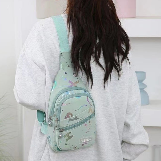 Sac à dos à bandoulière pour femme en tissu