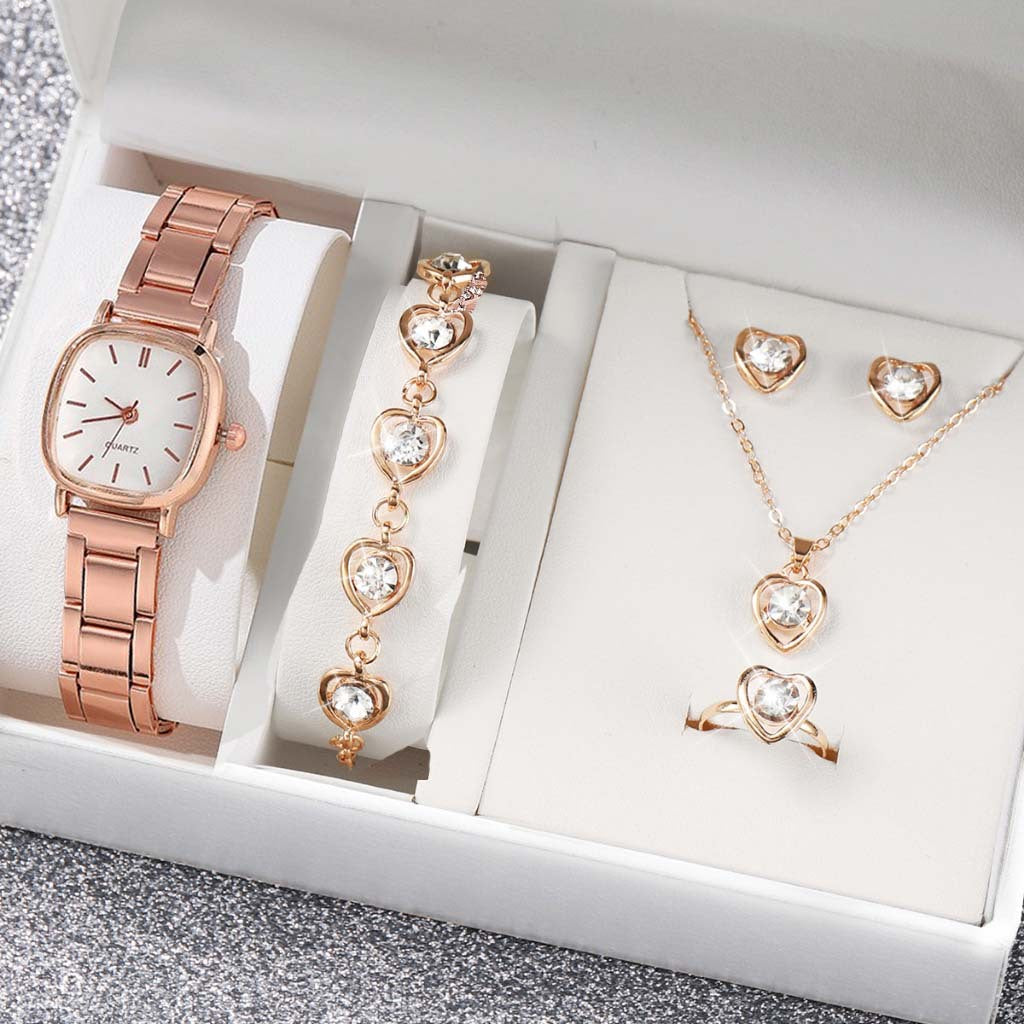 Montre à quartz carrée en alliage pour femme, style romain