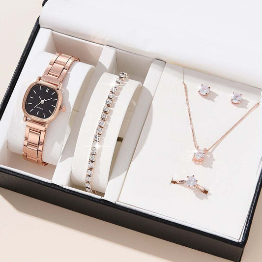 Montre à quartz carrée en alliage pour femme, style romain