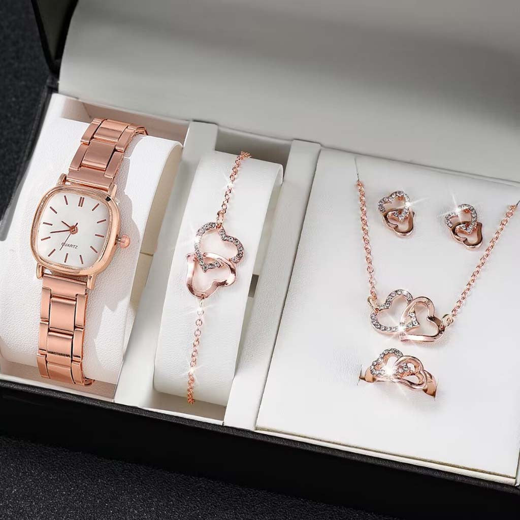 Montre à quartz carrée en alliage pour femme, style romain
