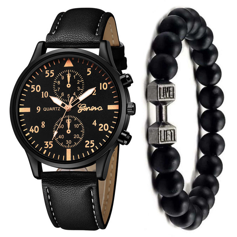 Hommes Montre Mode Quartz Bracelet Bracelet Set