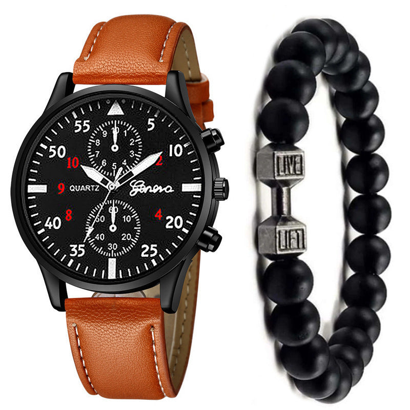 Hommes Montre Mode Quartz Bracelet Bracelet Set
