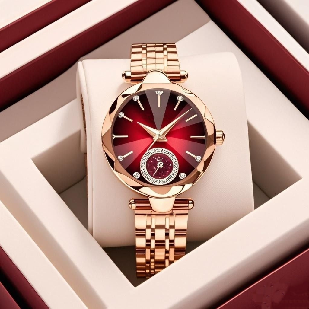 Montre Simple À Quartz Simple Femme Avec Diamant