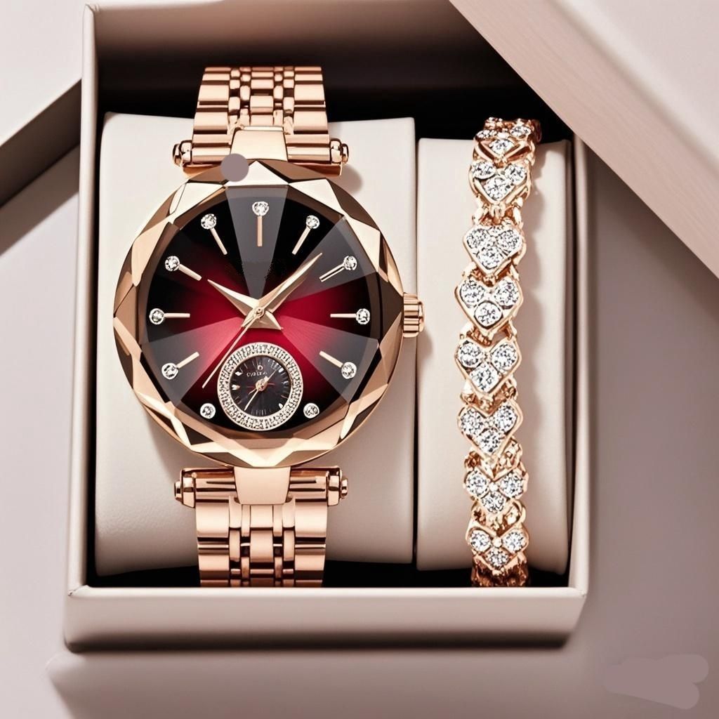 Montre Simple À Quartz Simple Femme Avec Diamant